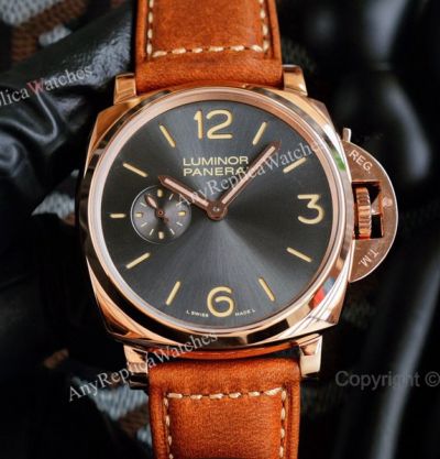 Good Quality Panerai Luminor Due 42mm Grey Dial Autmatic Watch Replica